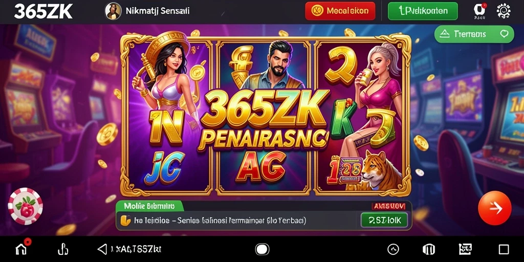 Tampilan gameplay slot di 365ZK yang menarik dan seru.