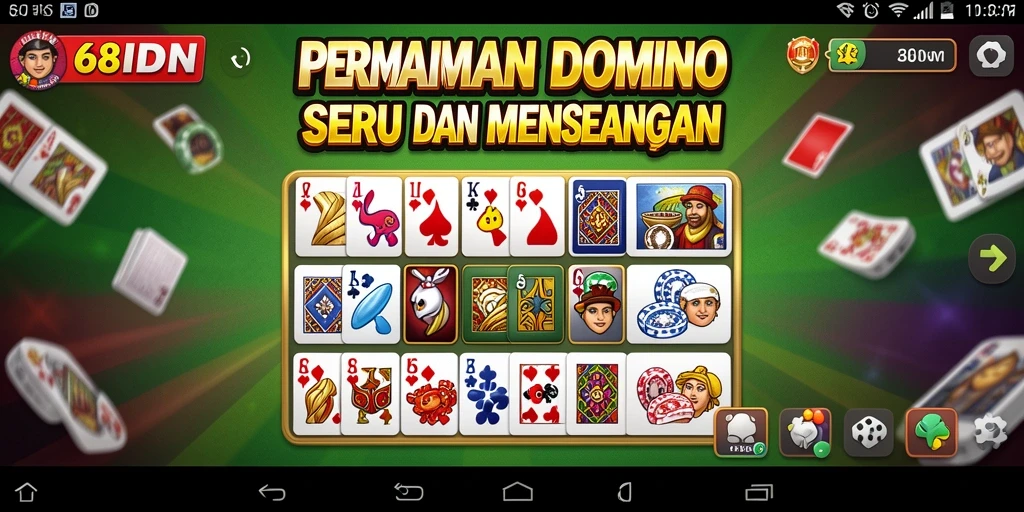 Tampilan gameplay seru dalam 68IDN dengan domino yang menakjubkan.