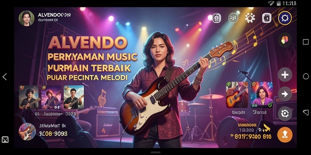 Tampilan gameplay ALVENDO yang menarik dan penuh warna.