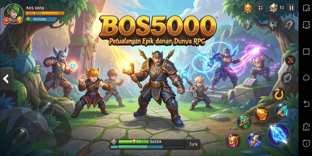 Tampilan gameplay RPG yang menakjubkan dari BOS5000.