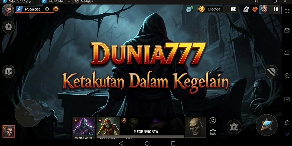Screenshot menampilkan aksi menegangkan dalam DUNIA777 yang mencekam.