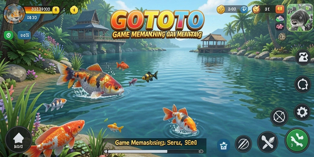 Gameplay yang menampilkan aksi memancing seru dan interaksi antar pemain.
