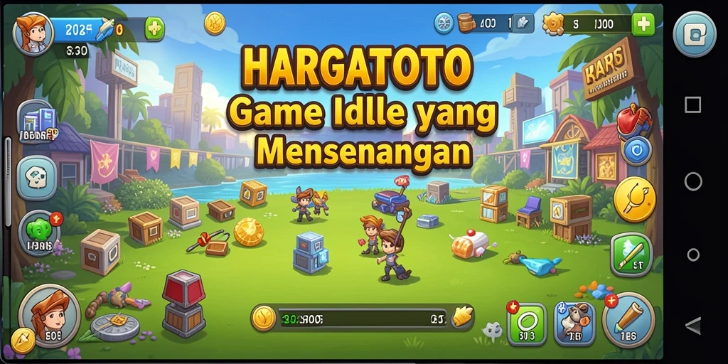 Screenshot HARGATOTO menunjukkan serunya gameplay Idle yang sederhana.