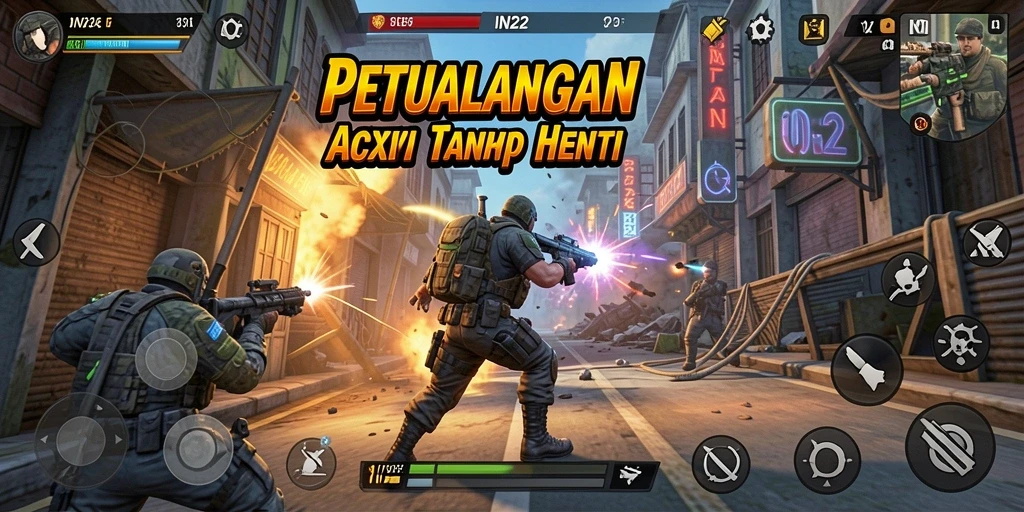 Tampilan gameplay IN22 yang memukau dan penuh aksi.