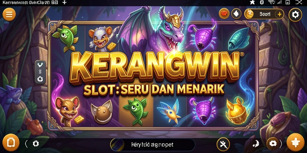 Tampilan mendebarkan gameplay Slot KERANGWIN.