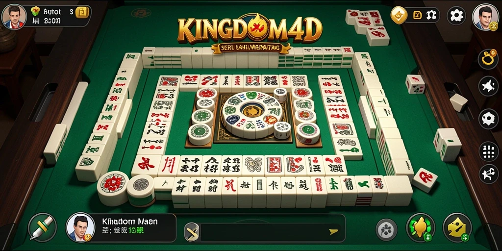 Tangkapan layar KINGDOM4D menampilkan aksi seru permainan Mahjong.