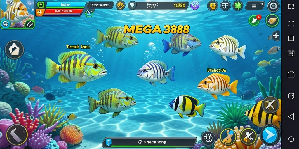 Tangkapan ikan seru dalam MEGA388 dengan efek grafis yang memukau.