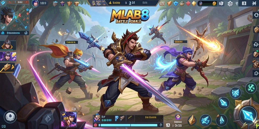 Gameplay menegangkan dalam pertempuran Battle Royale yang seru.