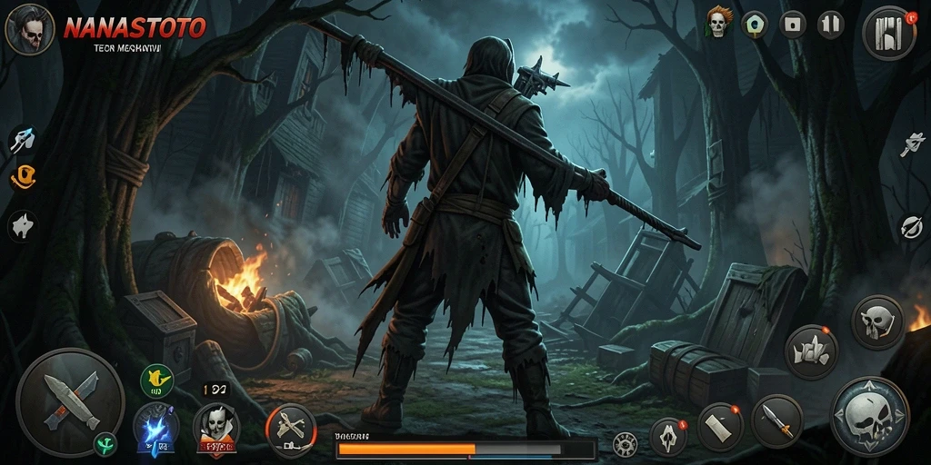 Tangkapan layar NANASTOTO menunjukkan suasana mencekam dalam gameplay.