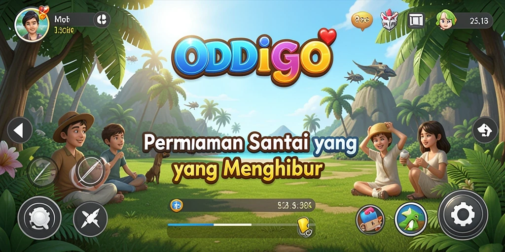Screenshot ODDIGO menampilkan gameplay yang menarik dan penuh warna.
