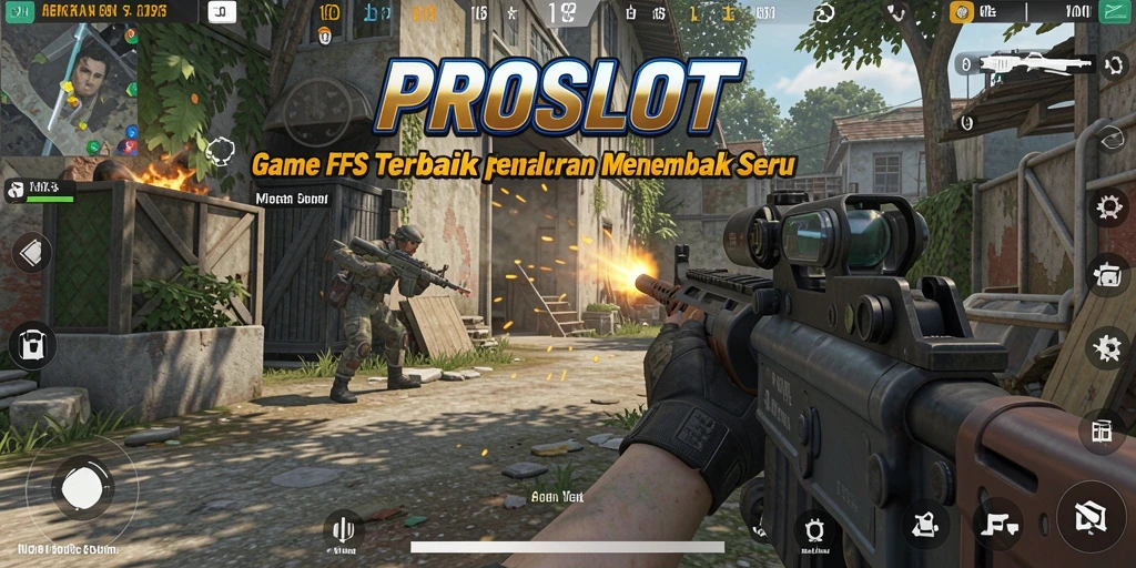 Tampilan gameplay <strong>PROSLOT</strong> yang mendebarkan dengan aksi menembak yang intens.
