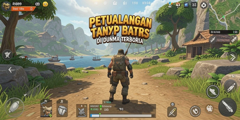 Screenshot gameplay RI889 menampilkan eksplorasi dunia terbuka yang menakjubkan.