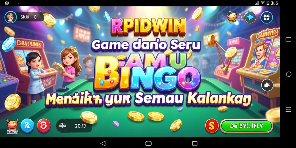 Screenshot gameplay Bingo RPIDWIN menunjukkan keseruan bermain dengan grafis menarik.