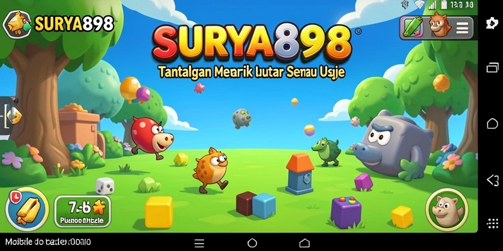 Tampilan gameplay puzzle SURYA898 yang menantang dan mengasyikkan.