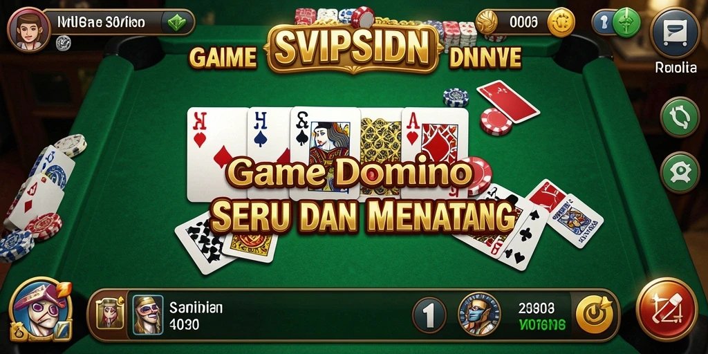 Tangkapan layar gameplay SVIPSIDN saat bermain Domino dengan teman.