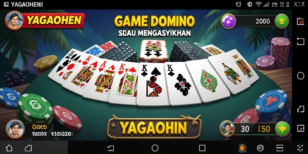Tampilan gameplay seru YAGAOHEN dengan aksi domino yang dinamis.